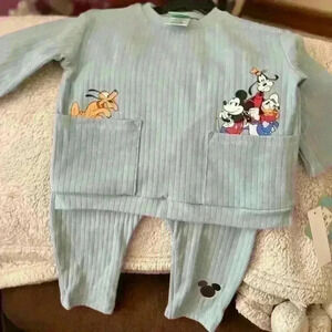 Disney blue 12 month 2 pc pants